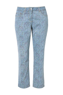 Janet & Joyce Damen große Größen Jeans Blumenmuster 5 Pocket 834608