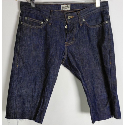 Naked & Famous Denim 100% Cotton Jeans Blue Solid Classic Size 30