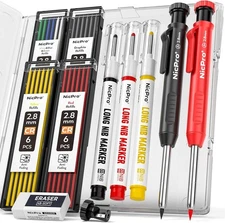 Nicpro 2 Pack 14 Count (Pack of 2), Black, Red, Yellow, Green, Blue, White 