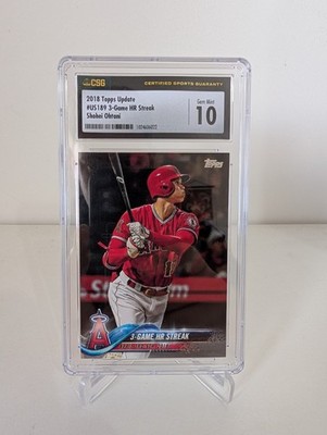 2018 Topps Update 3-Game HR Streak Shohei Ohtani ROOKIE CSG 10 GEM MINT