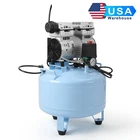 Portable Dental Mobile Silent Oil-Free Air Compressor 40L Air Tank Dual-Output