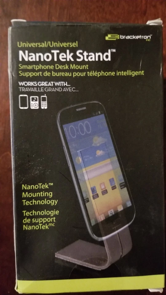 Soporte universal de montaje en escritorio para teléfono inteligente Bracketron NanoTek para iPhone, Samsung Foto 4 de 4