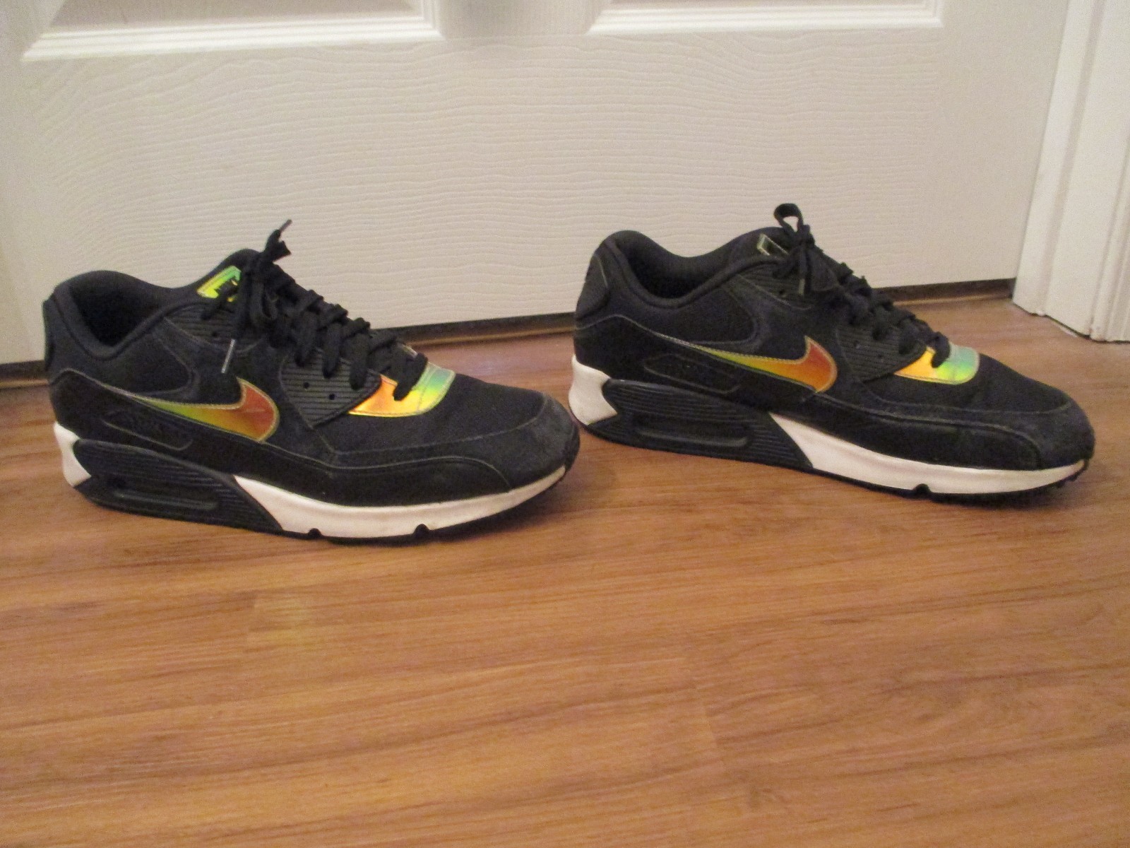 Dimensione 13 nike air max era indossato scarpe 90 premio nero avorio iridescente Dimensione 13 nike air max era indossato scarpe 90 premio nero avorio iridescente