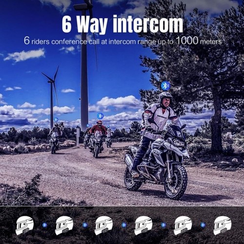 Fodsports FX6 Intercomunicador Bluetooth para Motocicleta - Pack de 2, 6 Usuario - Picture 6 of 8
