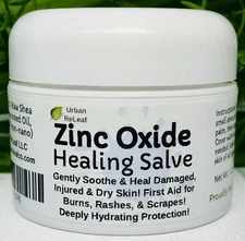 Urban ReLeaf Zinc Oxide Healing Salve! First Aid Protect Burn Rash Raw Kid Skin