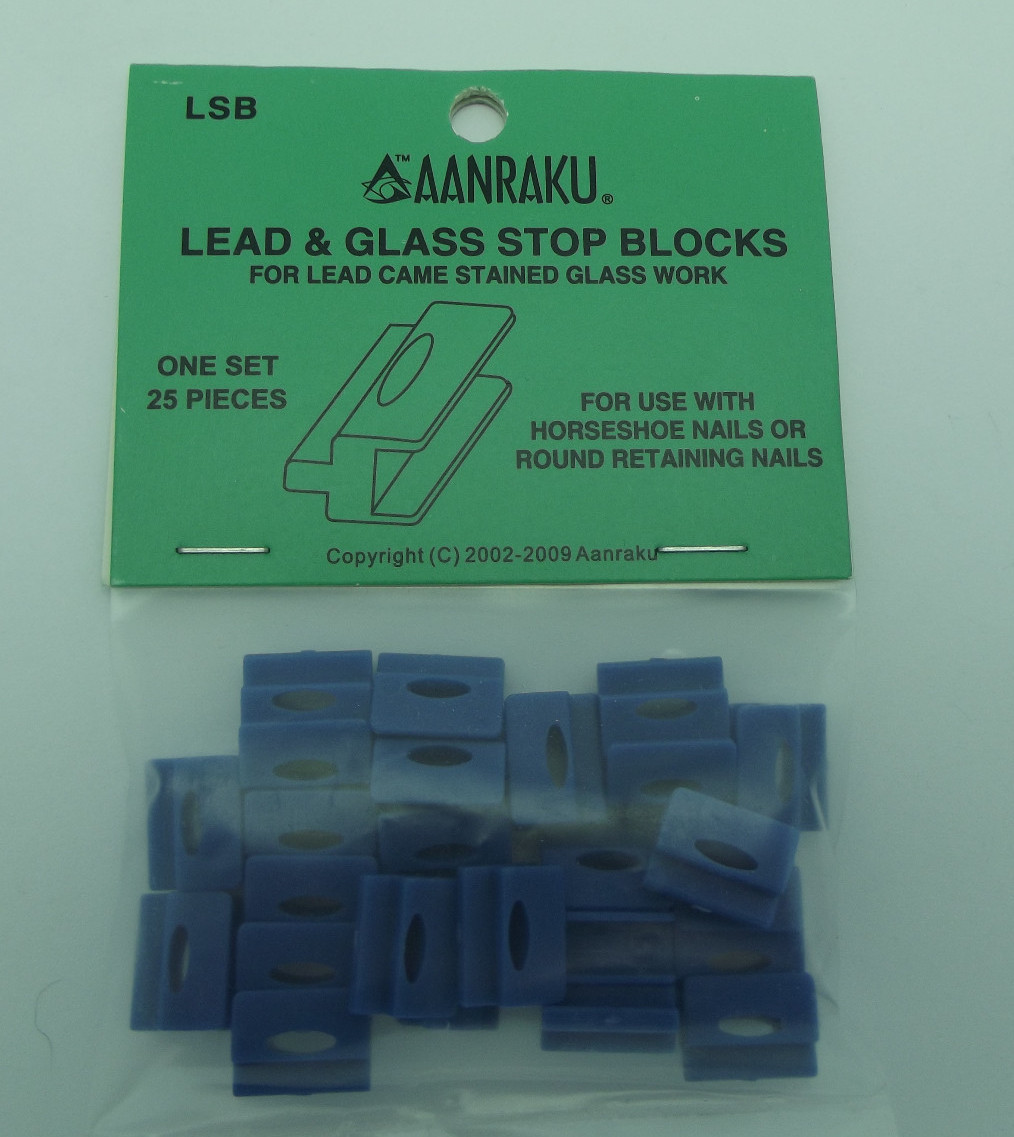 LEAD STOP BLOCKS package of 25 by AANRAKU Stained Glass Lead Supplies