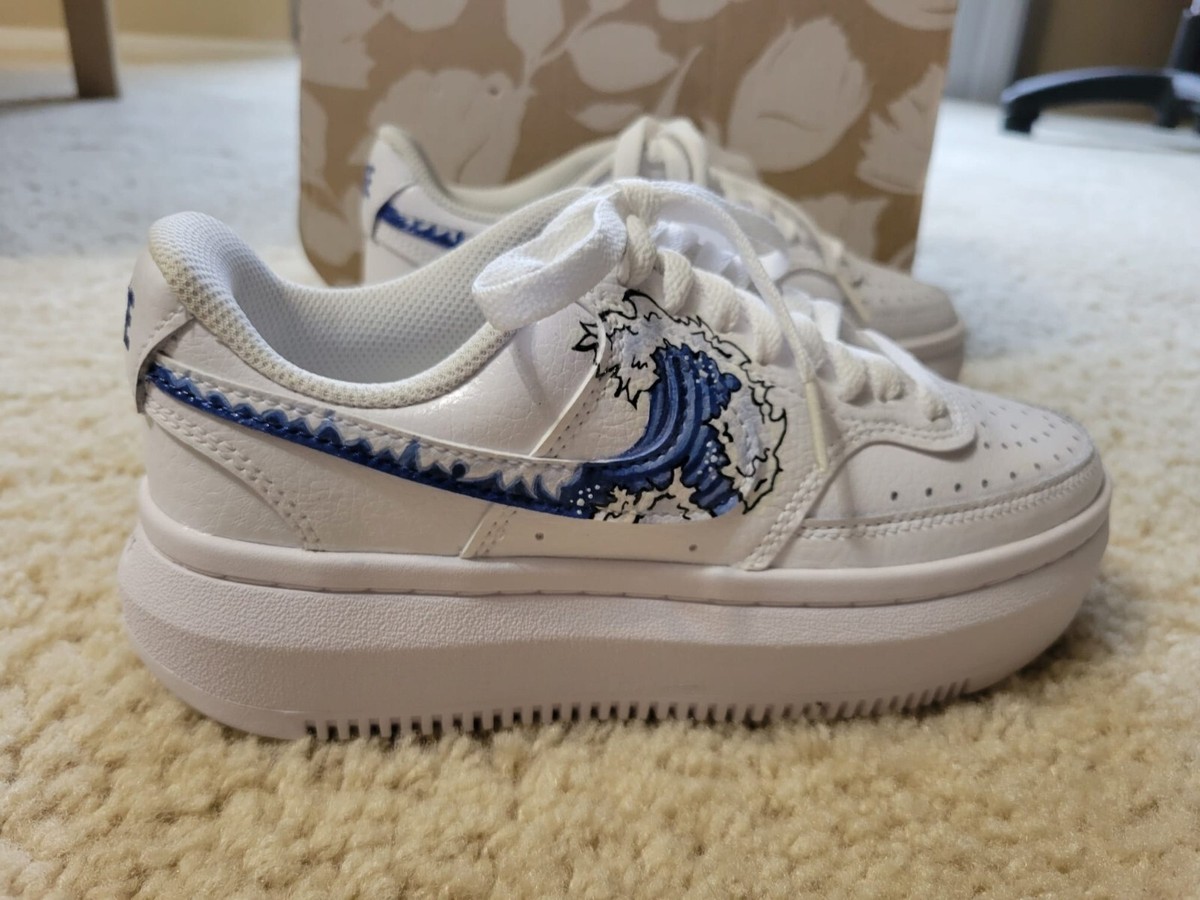Nike comfort insoleホワイト/ブラウン 28cm NIKE White Comfort Insole - Hand Painted Custom SIZE 5.5 NEW