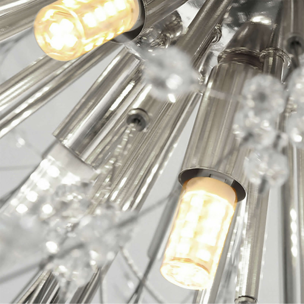 Modern Crystal Ceiling Light Firework Chandelier Bedroom Pendant Lamp Fixture