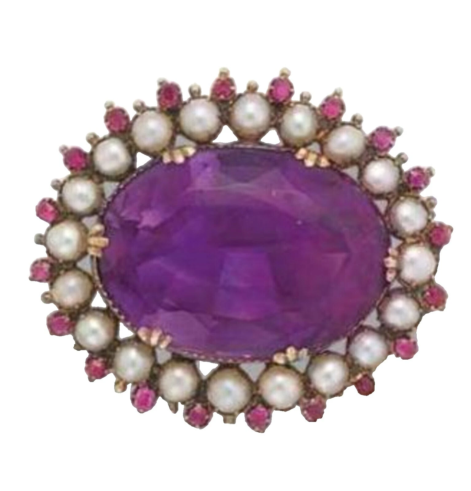 Amethyst Stone Fashion Brooches & Pins