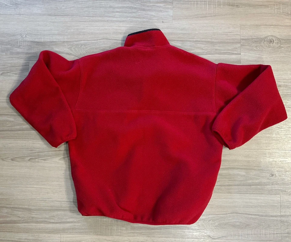 Vintage 80s Patagonia Fleece Jacket Men’s Small/Med Red Bomber Pile Zip Outdoor - Image 2 of 2