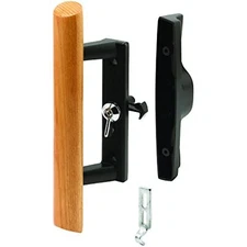 Prime-Line C 1107 Black Diecast with Hardwood Handle Surface Hook Sliding Patio