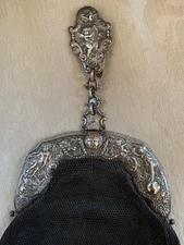 Extremely Rare Art Nouveau Sterling Silver Chatelaine Fantasy Purse Gorham