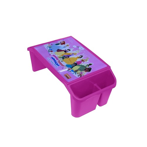 Lap Desk With 3 Storage Compartment Study Table Breakfast Bed Tray For Kids Pink - Picture 19 of 24