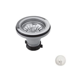 Brasstech 122/50 White Large Basket Strainer Set