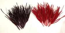 Craft Supplies Feathers 9 Red 9 Brown  18 pieces