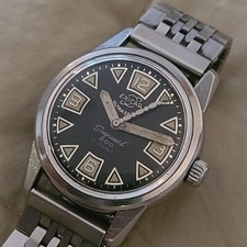 Vintage Enicar Sea Pearl 600 Dive Watch super Compressor EPSA case ultrasonic