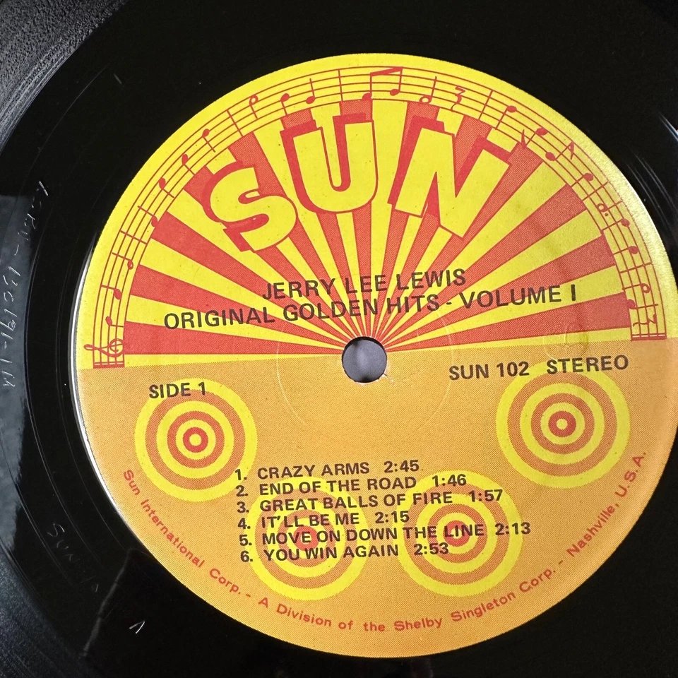 Original Golden Hits Vol 1 LP Record Vinyl Jerry Lee Lewis Sun 102 Foto 3 de 4