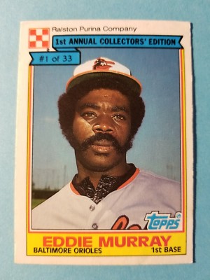HOF EDDIE MURRAY 1st ANNUAL EDITION #1 BALTIMORE ORIOLES - 1984 RALSTON ...