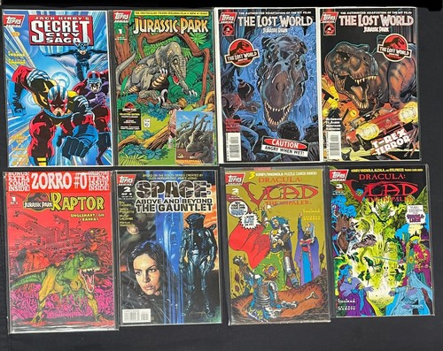 Topps Comic lot! Dracula, Jurassic Park, Space Gauntlet & Secret City lot of 8
