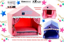 Ambaby Pet Dog Teepee Tent 2 Cushion Dettachable Stable Puppy Kennel House Bed