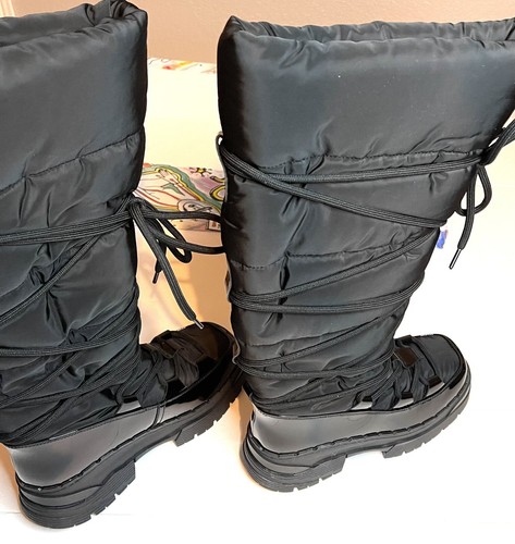 Botas de invierno Jeffrey Campbell Snowie plataforma hasta la rodilla nuevas en caja para mujer talla 8” - Imagen 2 de 18