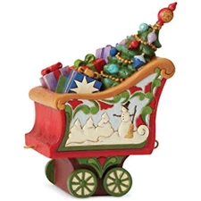 Jim Shore Heartwood Creek Christmas Train Coal Car Figurine, 5.5-Inch Height,