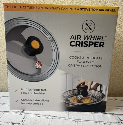 Air Whirl Crisper Air Fryer Pan Lid Turns Any Pan Into an Air Fryer New In Box - Picture 4 of 7