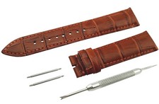 BROWN Genuine Leather Strap/Band fit ROTARY Watch Buckle 18 19 20 21 22mm