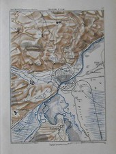 1884 Original Mappa Militare MARGA: Environs d'Ulm - Dintorni di Ulm..