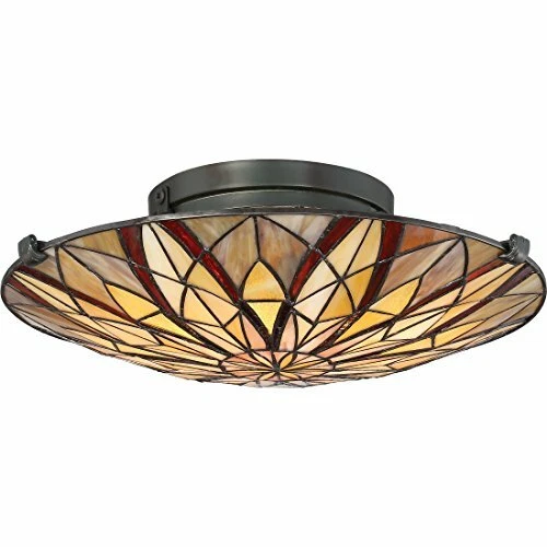 Quoizel TFVY1400VA 2-Light Victory Flush Mount in Valiant Bronze - Picture 1 of 9