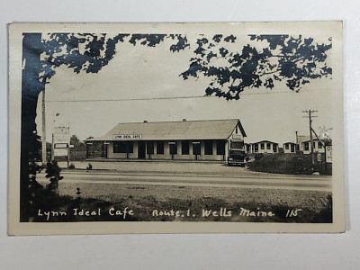 Lynn Ideal Cafe Route 1 Wells Maine Postcard 1935
