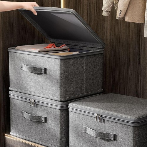 Closet Organizers Boxes Covered Storage Box Home Clothing Storage Box pleasure - Picture 3 of 9