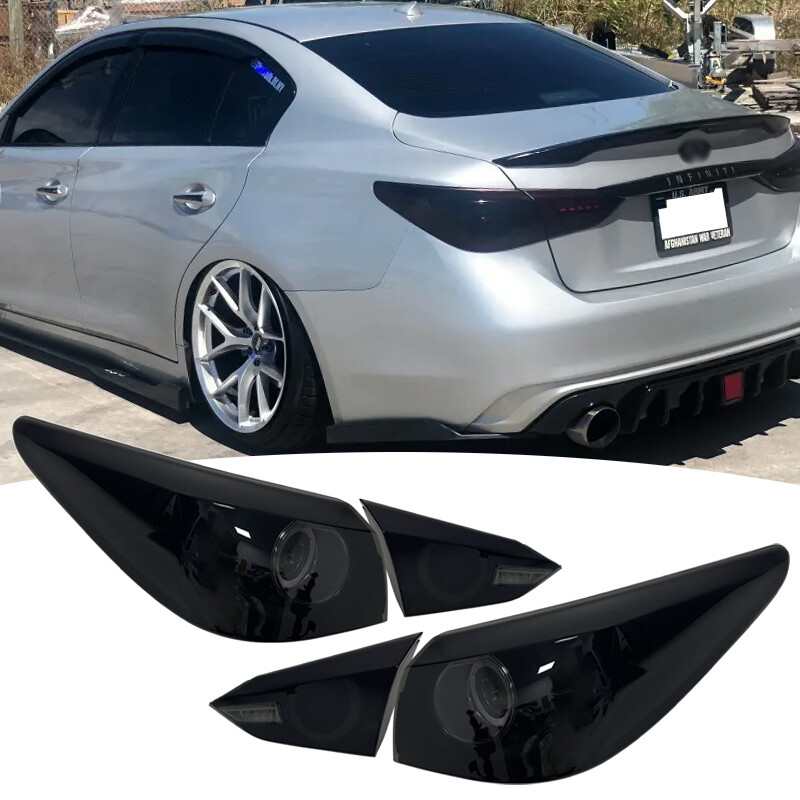Fit 2018-2023 INFINITI Q50 Skyline V37 400R Style Smoke LED Tail