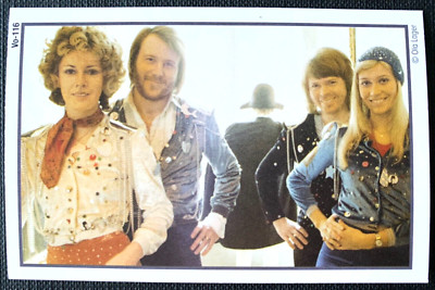 ABBA POP-MUSIC GROUP, RARE TRADING ROOKIE CARD, COLLECTOR FRENCH EDITION