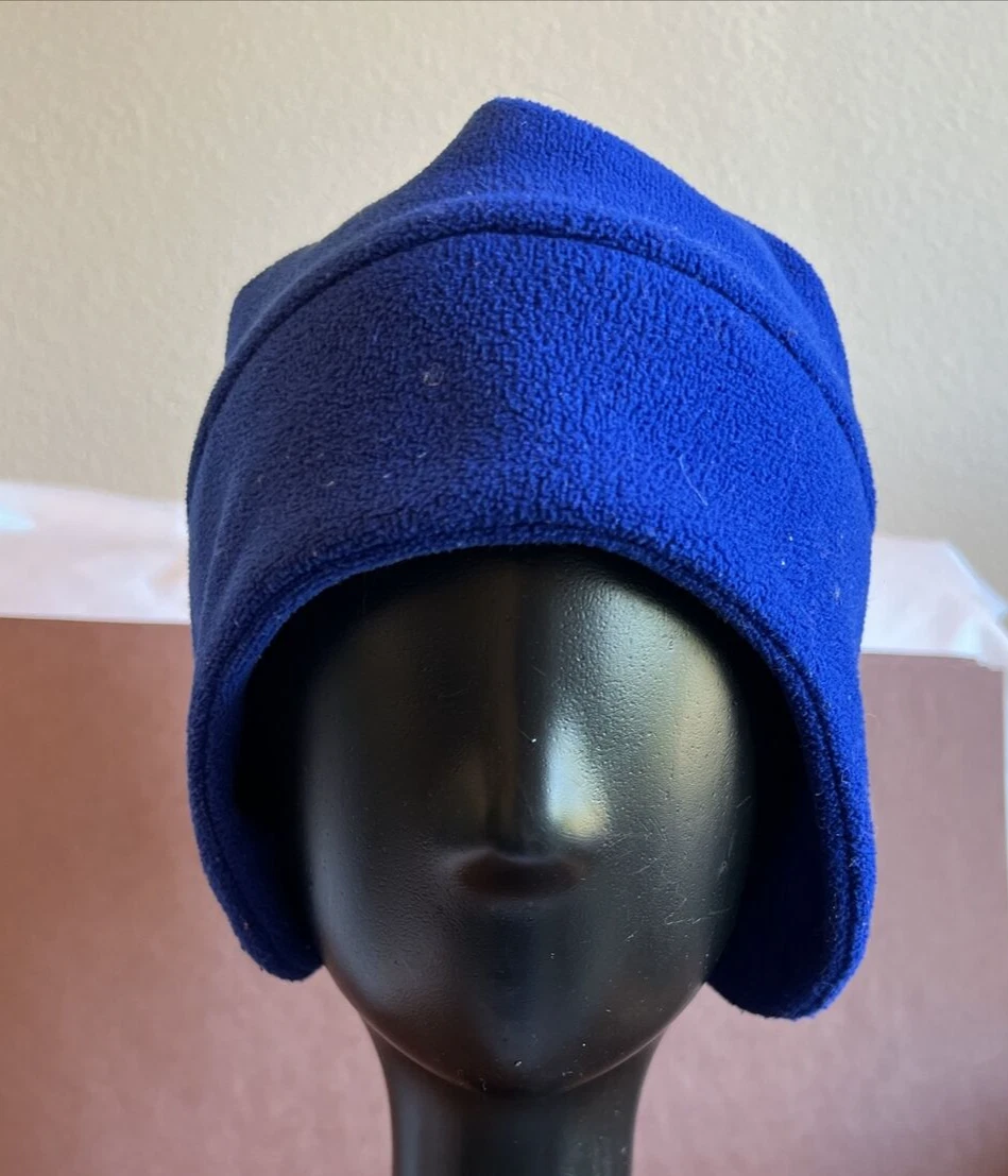 blue fleece beanie