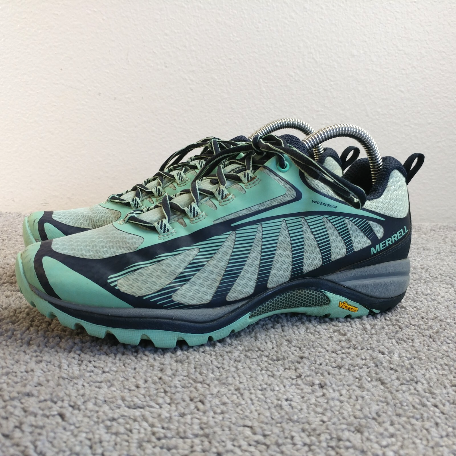 Merrell Siren Edge 3 scarpe da trekking trail donna taglia 9 sneakers verde blu