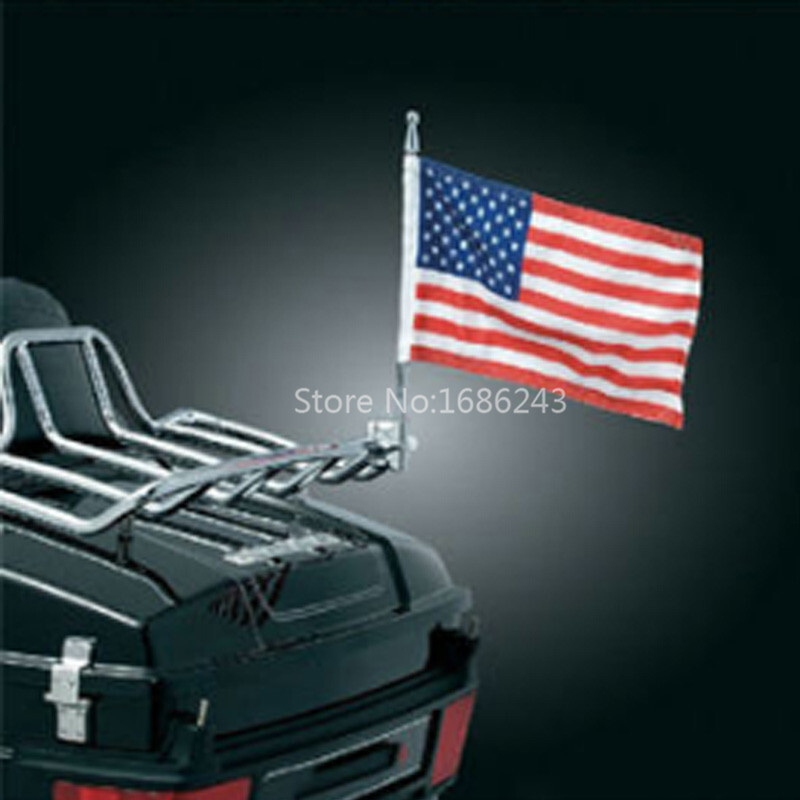 1 American USA Flag Pole Rear Luggage Rack Mount For Honda Goldwing ...