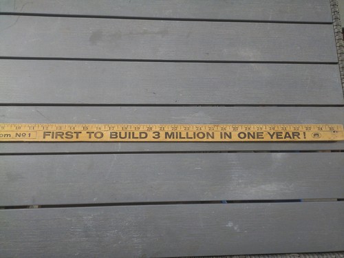 1965 Vintage Chevrolet Commemorative Yard Stick Celebrating 3 Million Vehicle... - 第 3/3 張圖片