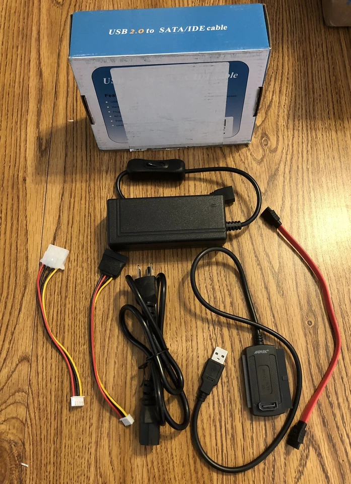 USB 2.0 to Sata Ide 2.5" 3.5" External Adapter Transfer Cable Kit DvD Hard Disk - Image 3 of 4