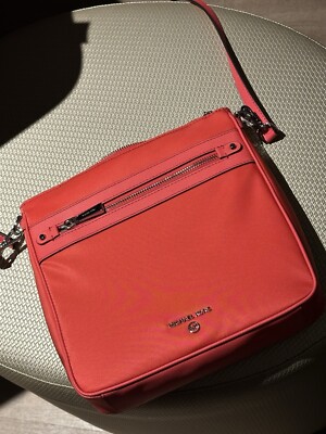 Michael Kors Jet Set rosa Messenger Bag Umhängetasche Signatur UVP 338 $ authentisch