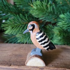 Wiedehopf Vogel Figur Holz Handbemalt Holzfigur Deko Bird  Vogelfigur