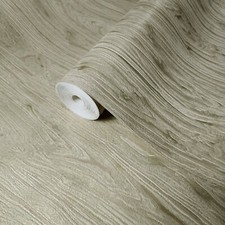 Rollo de papel pintado contemporáneo moderno texturizado imitación madera metálica dorado bronceado en relieve