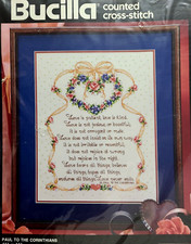 Bucilla Paul to the Corinthians Love Counted Cross Stitch Embroidery Kit 40658