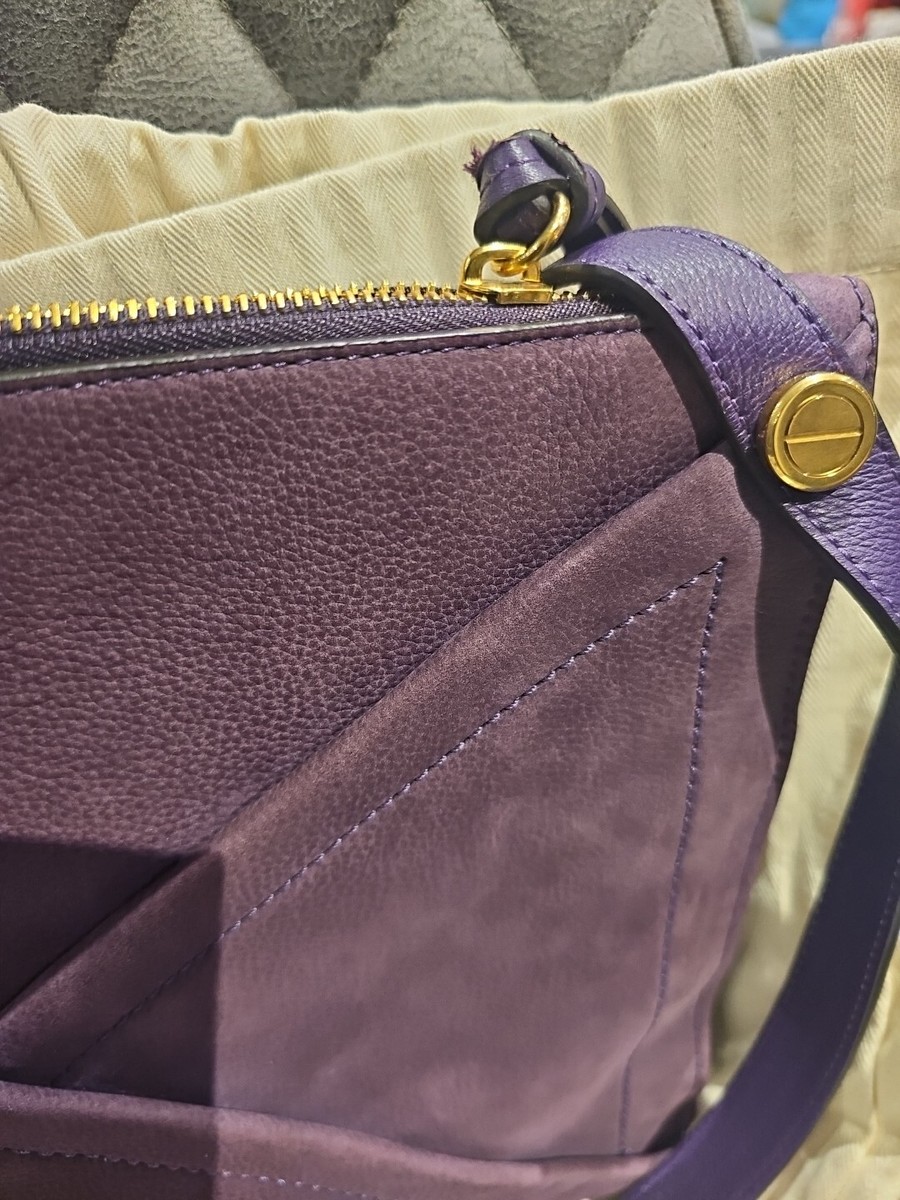 Mulberry Purple Clutch Bag zipped pouch in nubuck amethyst colour