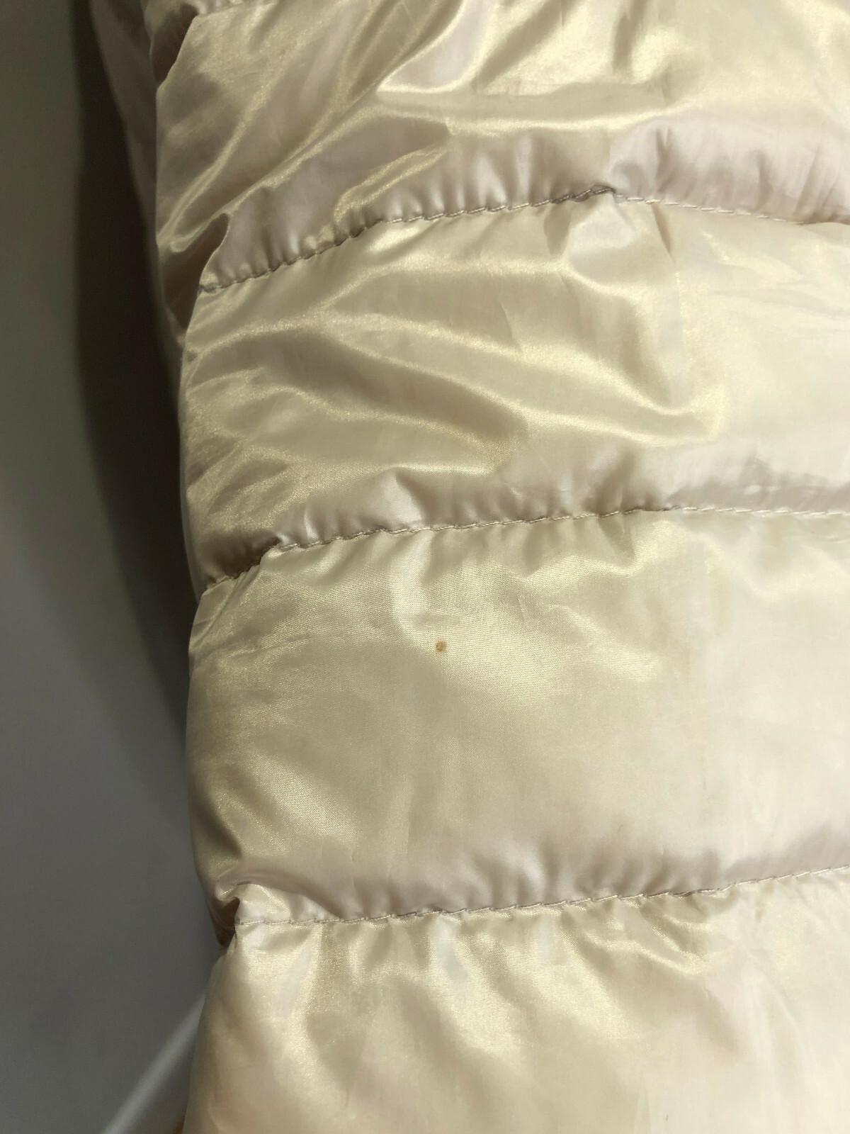 Zara Basic beige down feather long quilted bomber… - image 5