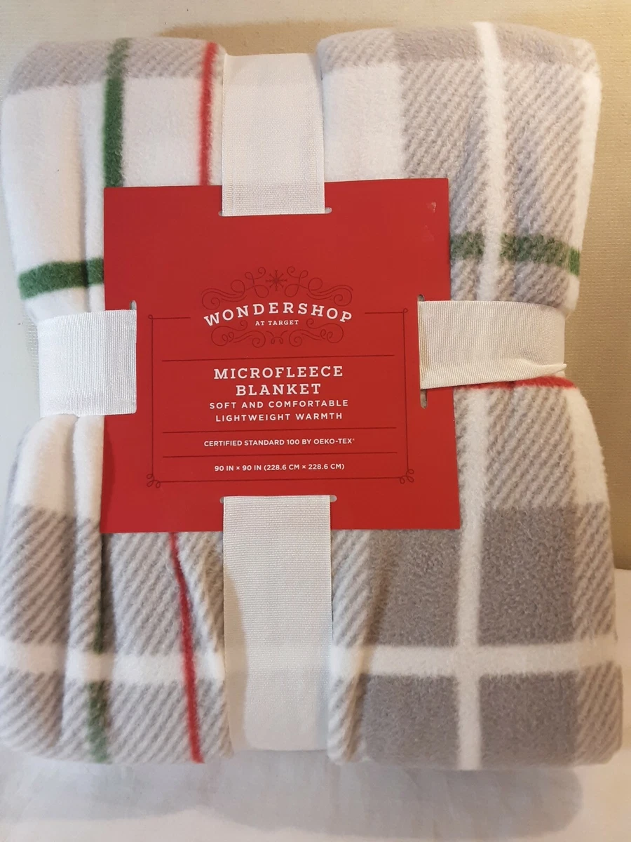 Wondershop Microfleece Blanket 90 x 90 Plaid eBay