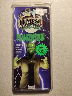 Universal Studios Monsters Frankenstein Armbanduhr 1995 NEU, Leuchtet (71124)