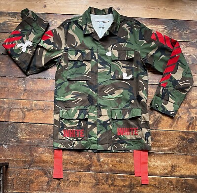 NWT OFF-WHITE Men's Designer Virgil Abloh Camo Camouflage Military