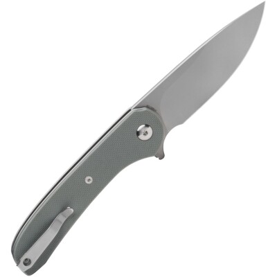 FF009Y Ferrum Forge Gent 2.0 Gray 9Cr13MoV Drop Point Blade G10 Handles IKBS