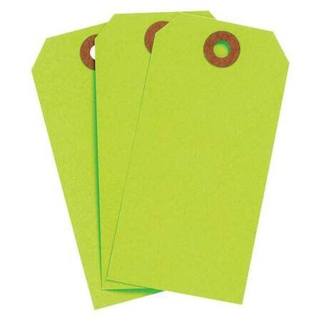 Brady 102067 Blank Shipping Tag, Cardstock, 4-1/4" H X 2-1/8" W, Fluorescent